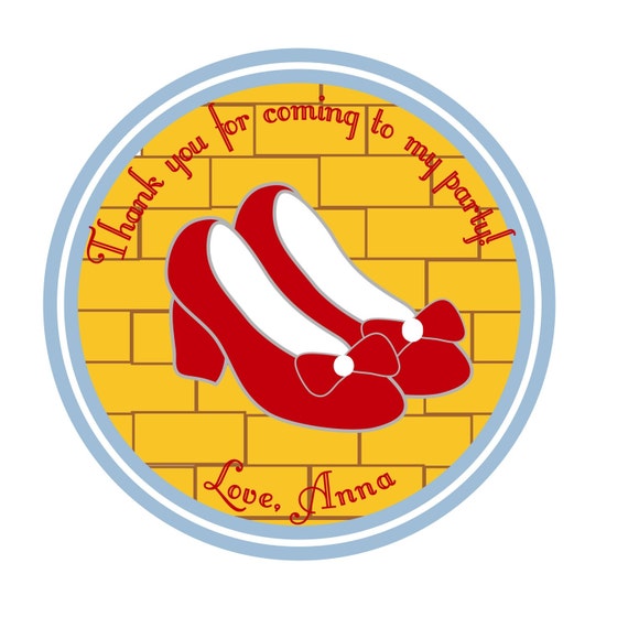 Personalized Stickers Dorothy Wizard of Oz Inspired Party Stickers Set of 60 Il_570xn