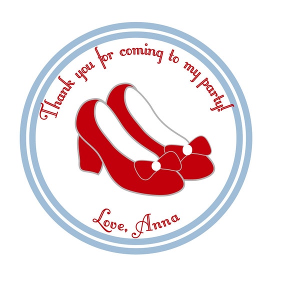 Personalized Stickers Dorothy Wizard of Oz Inspired Party Stickers Il_570xn