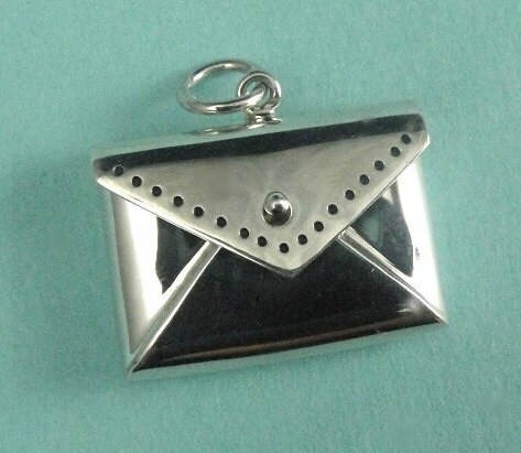 envelope locket sterling silver charm thai pendant