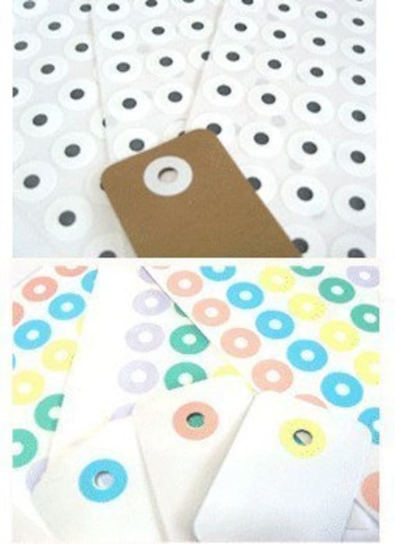 SALE Set of Paper Ring Binder Stickers White 384EA/Pastel