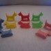 Vintage Plastic Miniture Scotty Dogs in Multiple Colors lot of 12