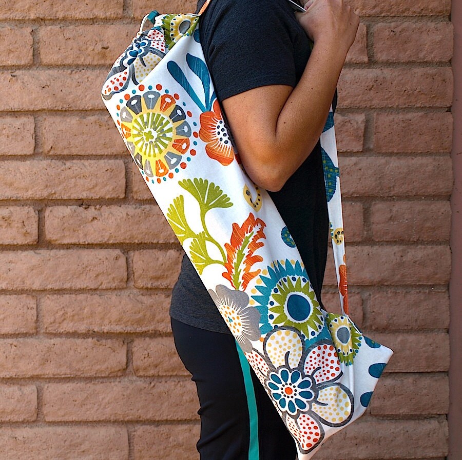Yoga Mat Bag fun bright floral ILLUMINATION