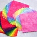 Hand Dyed Fabric Charm Squares, JEWEL, 54 five inch squares in Vivid Colors, Each Different