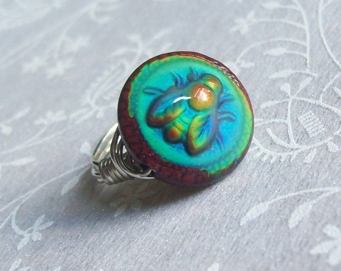 Mood Ring Bee Changing Colors Wire Wrapped Novelty Ring