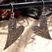 Agape Love, Right and Left Silver, Embossed, Stamped Heart Earrings