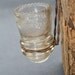 Barn Wood Recycled Candle Sconce with Small Clear Vintage Glass Insulator