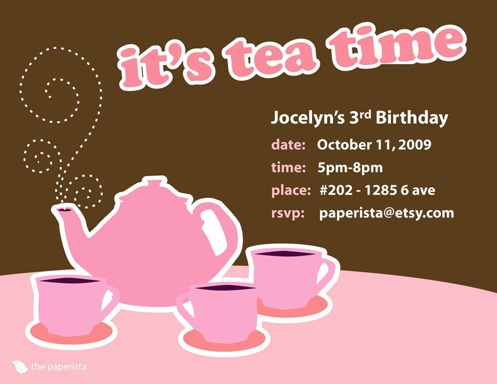 Tea Party Invitation Email 6