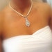 Wedding jewelry set, bridal necklace, bridal earrings, Swarovski ivory pearl necklace and earring set with crystal rhinestones