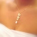 Gold necklace, bridal necklace, bridesmaid necklace with gold flower and Swarovski crystals and Swarovski pearl drop, wedding jewelry