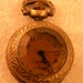 Vintage Style Antiqued Brass Pocket Watch Time Piece Jeweled Amber Facet Cover