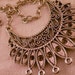 Antiqued Silver Crescent Sunburst 7 loop Focal Necklace Blank
