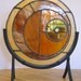 Round Stained Glass Panel with Hard Drive