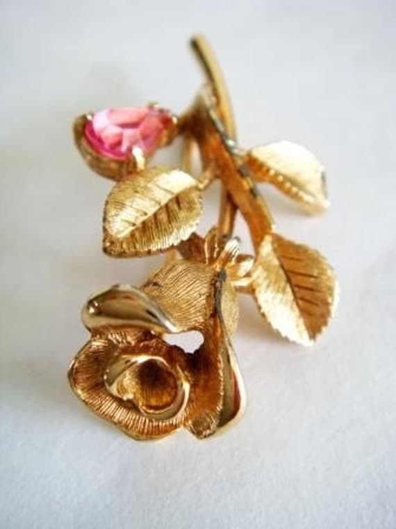 Vintage Brooch Avon Rose Brooch Vintage Avon Jewelry Floral