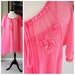Lingerie, Pink Peignoir, Vanity Fair Nightgown and Robe Set, Hot Pink Chiffon Baby Doll Nightie
