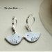 Mod White Love Birds Earrings