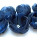 6 pcs. Roses with Navy Blue Organza Fabric