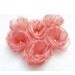 6 pcs. Roses with Old Rose Organza Fabric