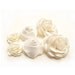 6 pcs. Flowers with Ivory Satin Fabric