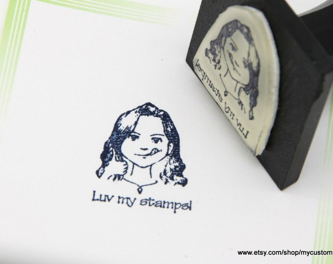 Handle Mounted Personalized custom made rubber stamps H06