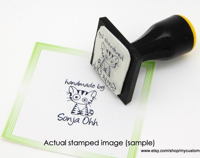 Handle Mounted Personalized custom made rubber stamps C25 scrapbook