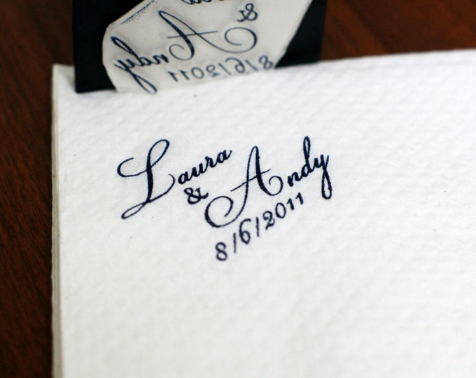 Personalized Handle Mounted gift wedding rubber stamps W5