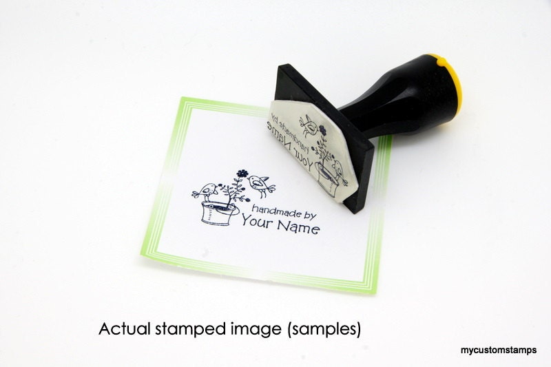 Handle Mounted or Cling Personalized Name custom by mycustomstamps