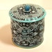 Reserved For Edward Vintage English Blue And White Tin Biscuit Jar