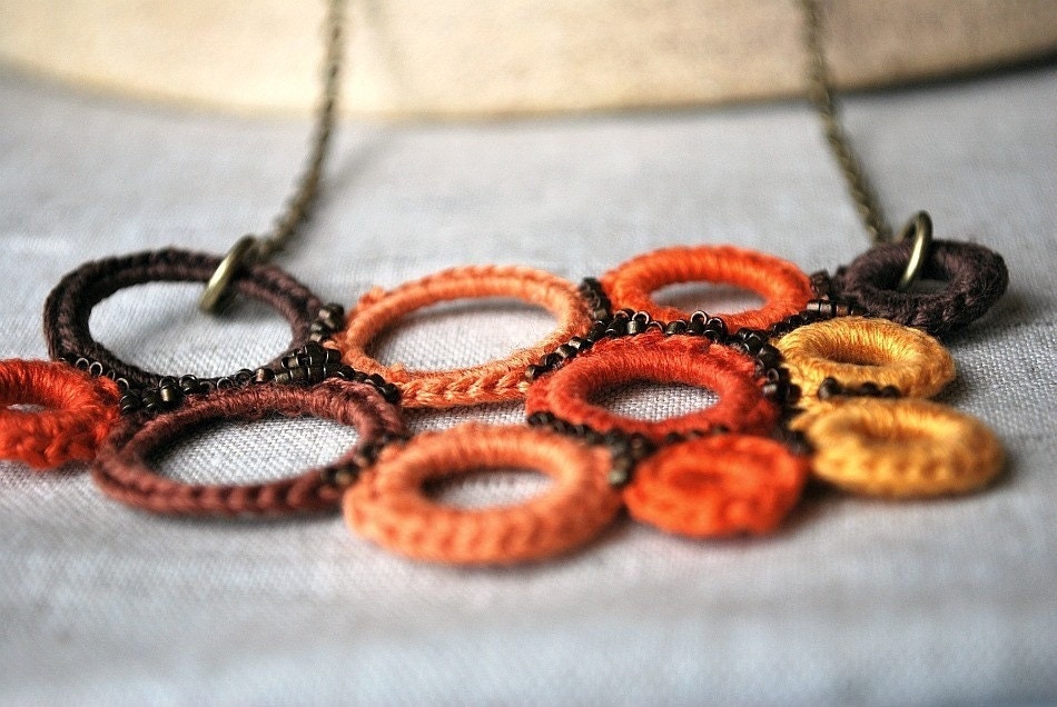 Ochre Crochet Necklace