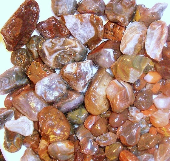 2 POUNDS of Rough LAKE SUPERIOR AGATES For Tumbling 3 Sizes