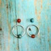 Cartilage Jewelry , carnelian , turquoise colors