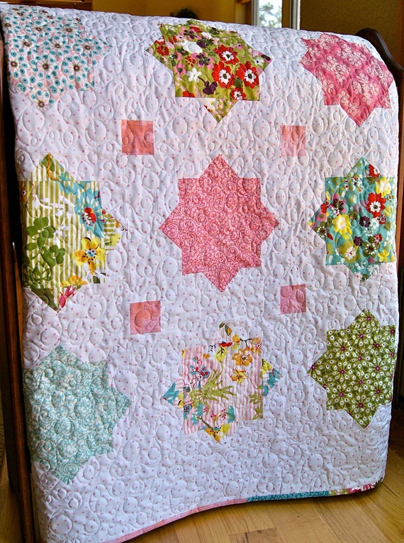 Spring Quilt Hello Luscious Fabric Throw Lap Size