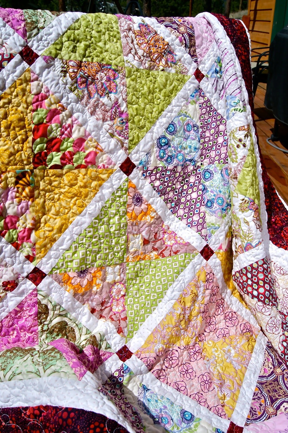 Gypsy Bazaar HANDMADE Lap Throw Quilt