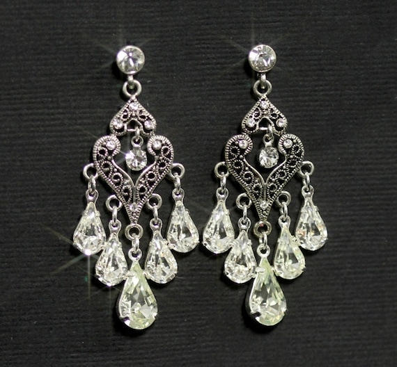 Items similar to Chandelier Earrings -- Vintage Chandelier Earrings ...