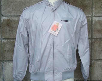 Member's Only Jacket Vintage 1980s cafe racer New Oldstock Deadstock Gray 42