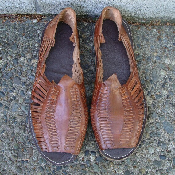 mens woven leather huarache