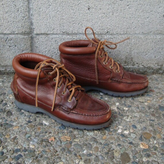 Vintage 1980s Timberland Hiking Water Moccasin Leather Boots