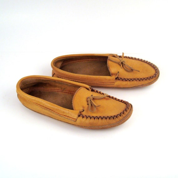 vintage leather moccasins