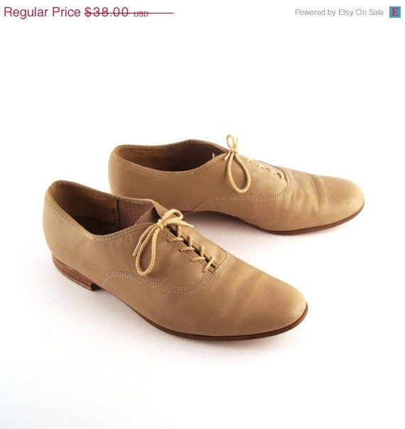 Oxford Shoes Leather Vintage 1980s Men's