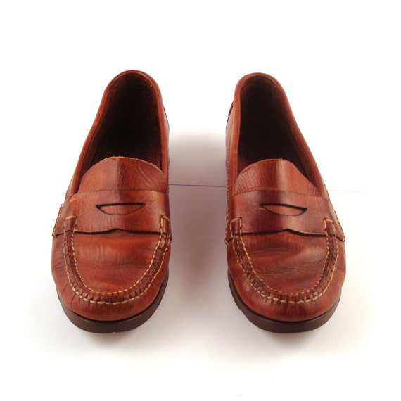 Cole Haan Loafers Brown Vintage 1980s Leather Shoes
