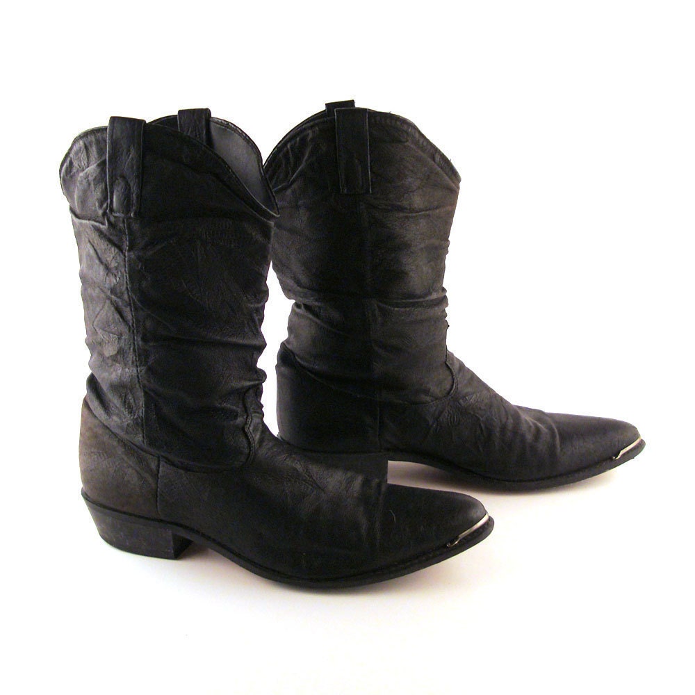 Men S Cowboy Boots Vintage 1980s Men S Black Slouch   Il Fullxfull.340551579 