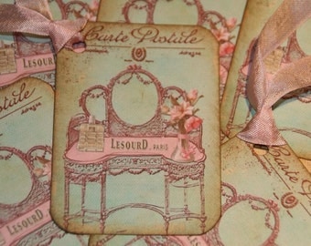 Carte Postale Pretty Pink Paris Gift Tags