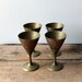 Vintage Brass Goblets - Set of Four - RESERVED FOR JULS