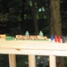 vintage mini wooden TRAIN 45pc toy SET with people, animal and trees
