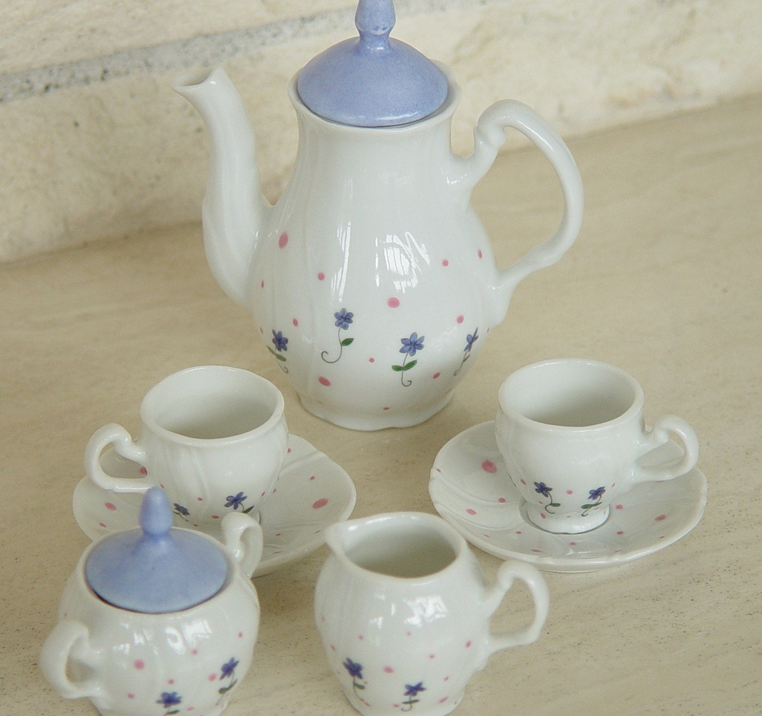 Hand painted porcelain child's tea set