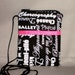 Sling Purse - Wallet on a String - Small Mini Bag Purse - Zipper Pouch - DANCE - Ballet - Black and White