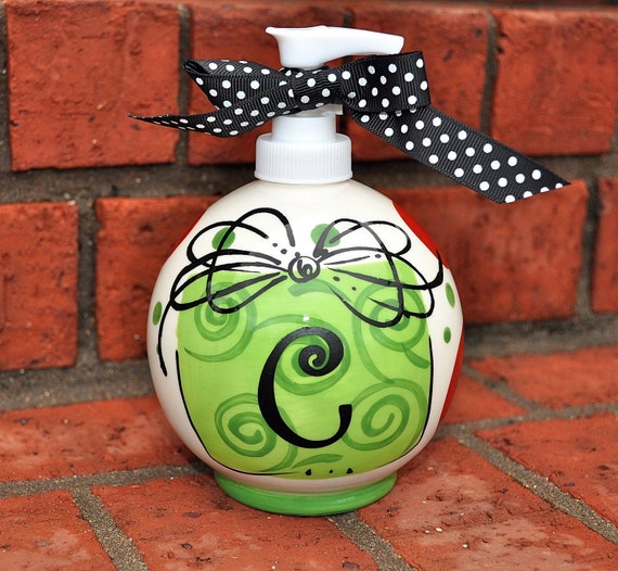 Items similar to Personalized Christmas Soap Dispenser on Etsy