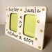 personalized hand painted photo frame for twins