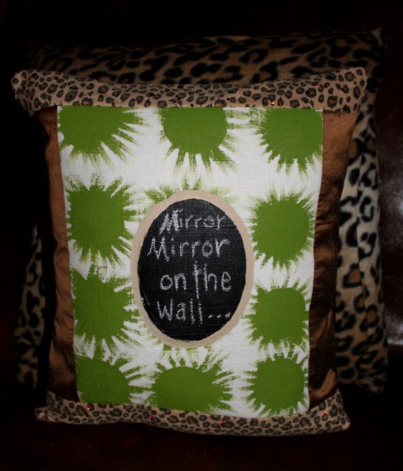 Items similar to chalkboard hand painted decorative pillow on Etsy