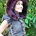 Felt Melted Eskimo Storm Cloud Pixie Hooded Vest OOAK