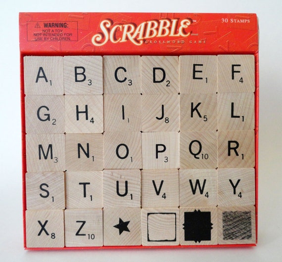 Scrabble Rubber Stamp Alphabet Stamps EK Success